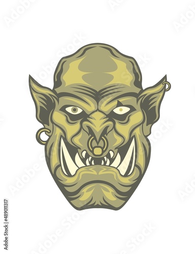 Orc Head illustration