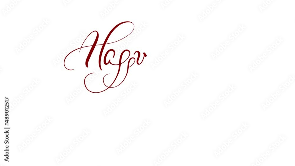 Happy Birthday text animation with white background, use your own background, typeface, graphic, stylish copy, wishes, e mailer, celebration and party, message