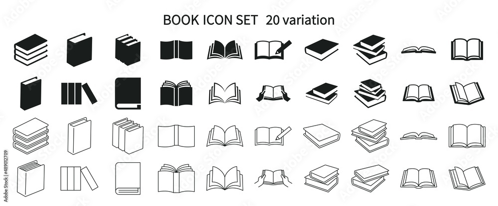 Books and publications, material icons Books and publications, material icons