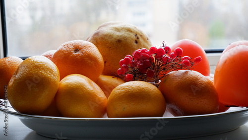 plate of seasonal fruit