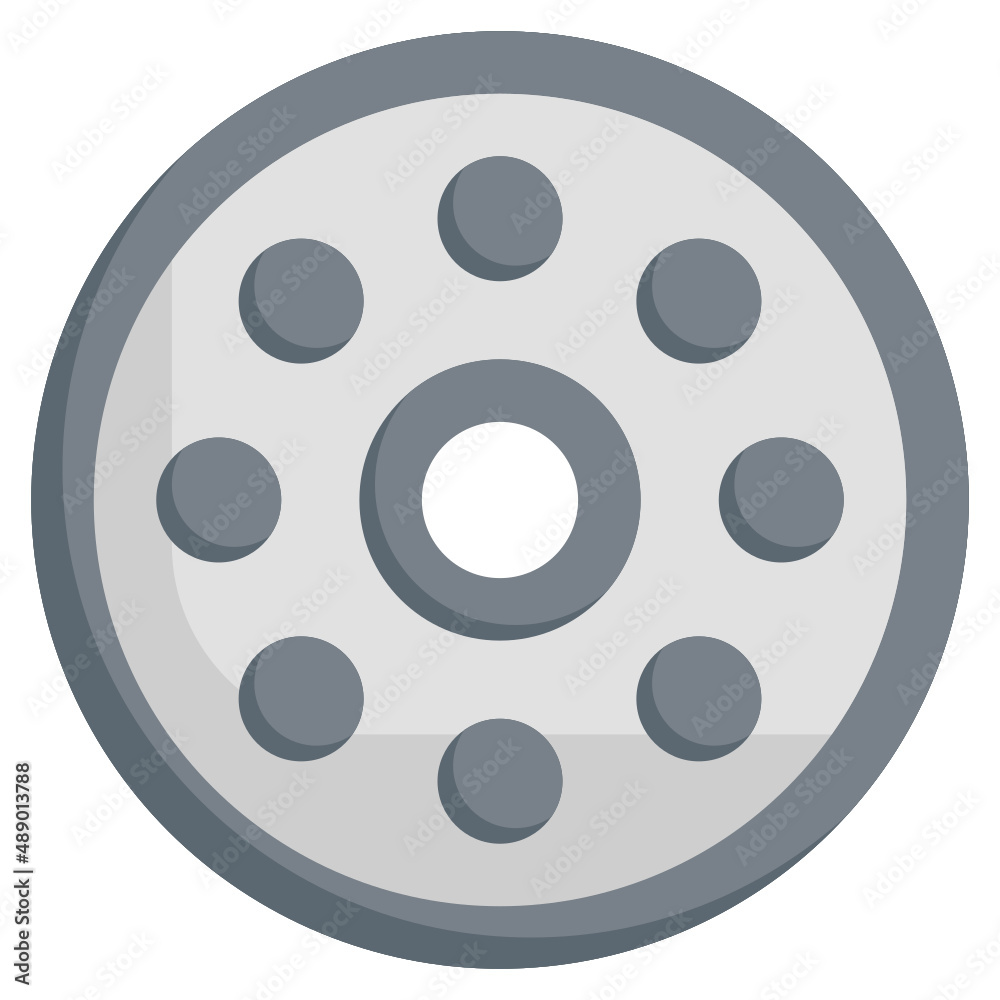 FILM REEL flat icon,linear,outline,graphic,illustration