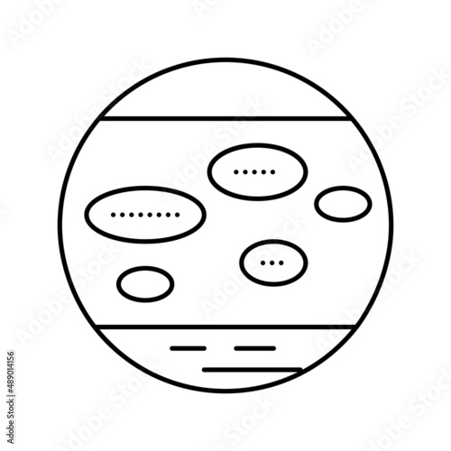 nummular eczema line icon vector illustration