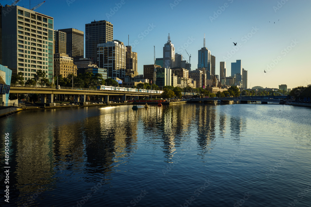 skyline of melbourne cbd