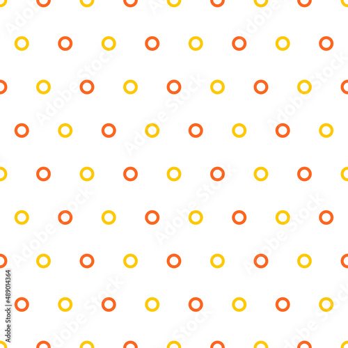 Seamless pattern with yellow and orange rings.