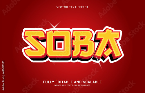 editable text effect, Soba style
