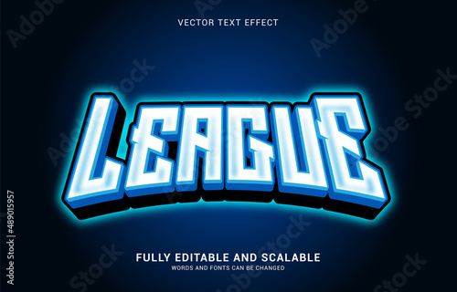 editable text effect, League style