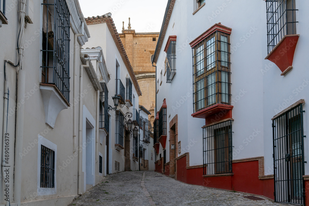 narrow street the historic old town of Ronda in Andalusia