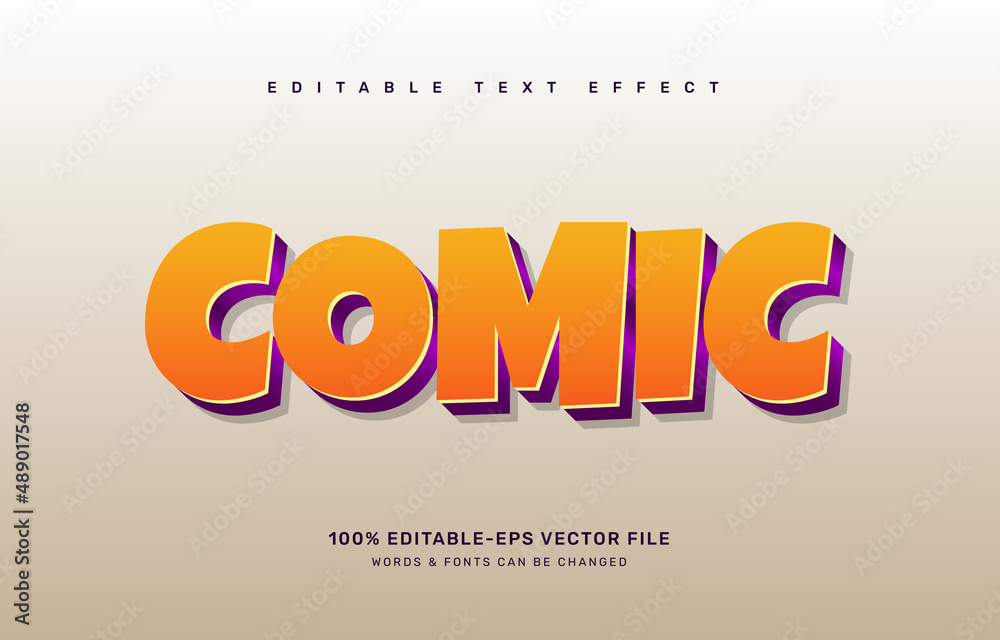comic editable text effect template