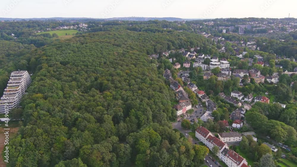 Wuppertal: Aerial view of city in Germany - landscape panorama of Europe from above Wuppertal: Aerial view of city in Germany - landscape panorama of Europe from above