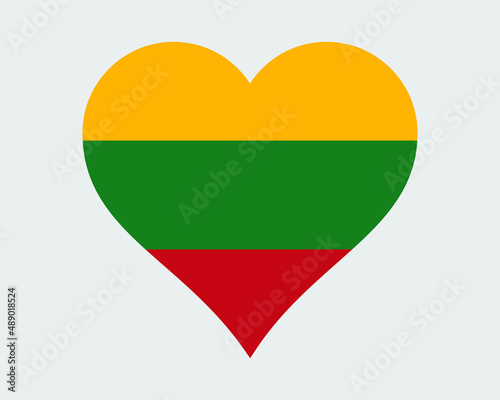 Free Download Lithuania Heart Flag. Lithuanian Love Shape Country Nation National Flag. Republic of Lithuania Banner Icon Sign Symbol. EPS Vector Illustration. - GFXLoad