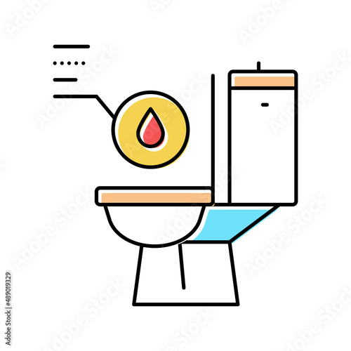 urine with blood color icon vector illustration