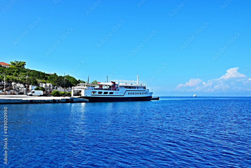 Greece,island Paxos-view of the waterfront Gaios