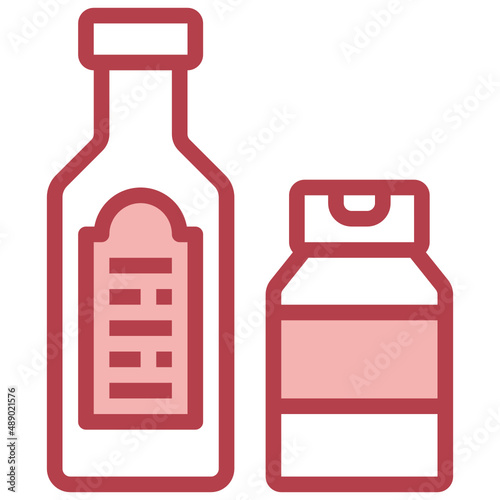 CONDIMENT red line icon,linear,outline,graphic,illustration