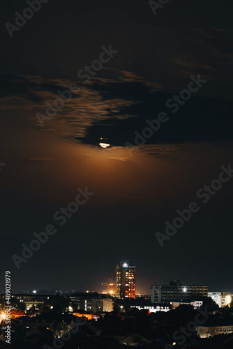 night, city, skyline, cityscape, evening, sunset, view, town, architecture, light, sky, building, buildings, lights, urban, panorama, dusk, landscape, europe, travel, tower, dark, skyscraper, Leskovac