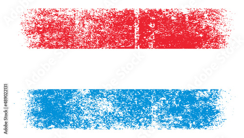 Luxembourg Flag Distressed Grunge Vintage Retro. Isolated on White Background (ID: 489022131)