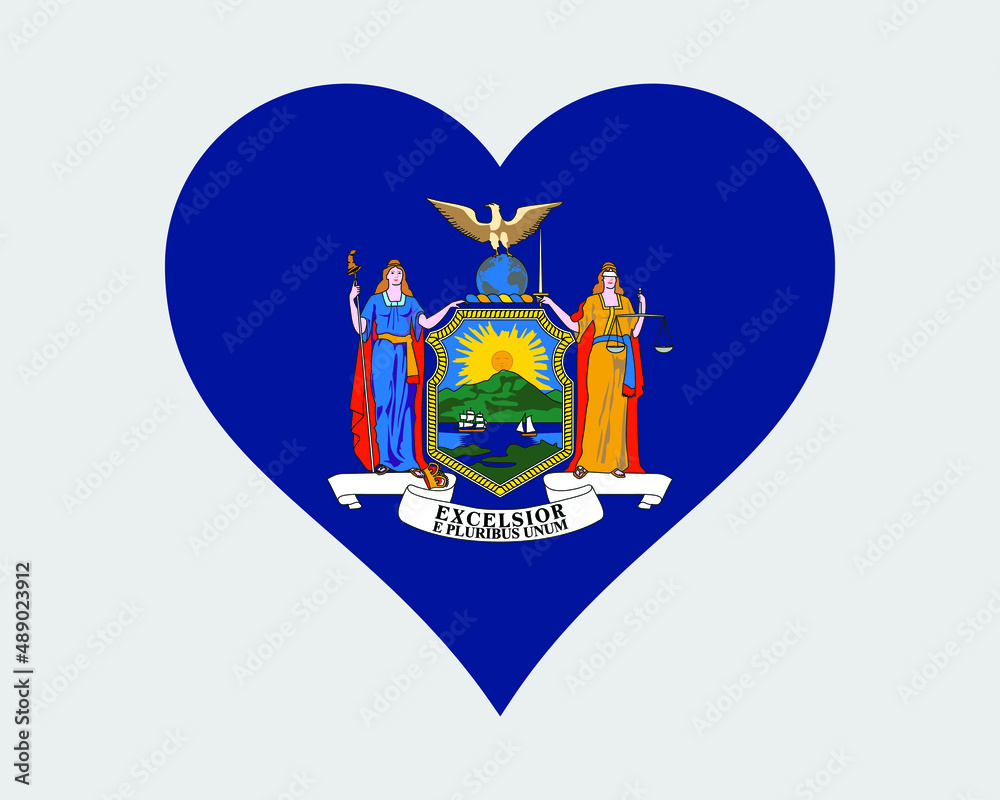 New York USA Heart Flag. NY US Love Shape State Flag. The Empire State United States of America Banner Icon Sign Symbol Clipart. EPS Vector Illustration. New York USA Heart Flag. NY US Love Shape State Flag. The Empire State United States of America Banner Icon Sign Symbol Clipart. EPS Vector Illustration.