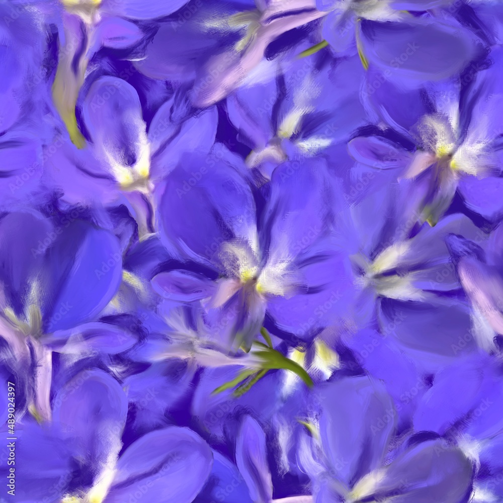 Abstract violet flowers seamless pattern. Blurred vision. Abstract violet flowers seamless pattern. Blurred vision.