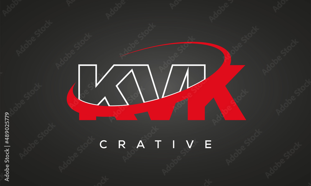KVK letters creative technology logo design KVK letters creative technology logo design