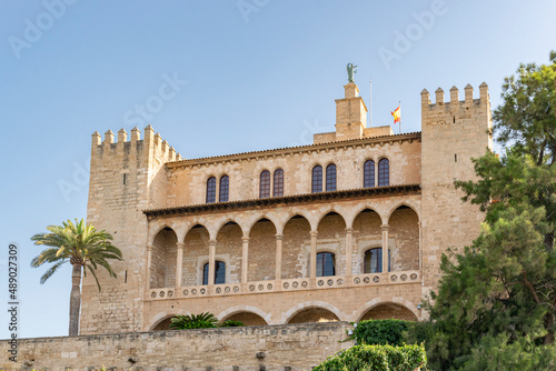 Royal Palace of the Almudaina in Palma de Mallorca  Spain.