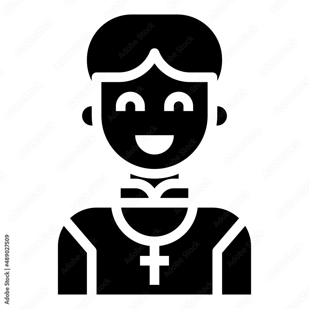 PASTOR glyph icon,linear,outline,graphic,illustration