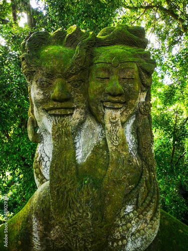 Statues in Monkey forest, Bali, Indonesia