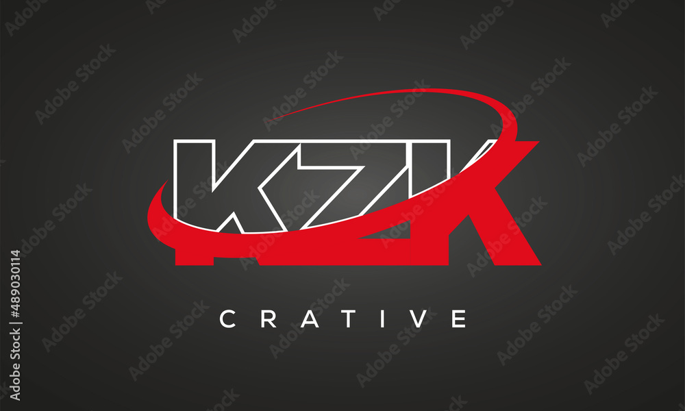 KZK letters creative technology logo design KZK letters creative technology logo design