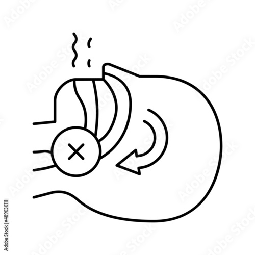 sleep apnea line icon vector illustration