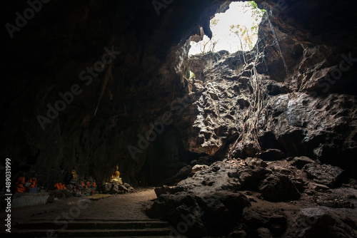 Tablou canvas Khao Luang Cave or Tham Khao Luang in Phetchaburi Province, Thailand