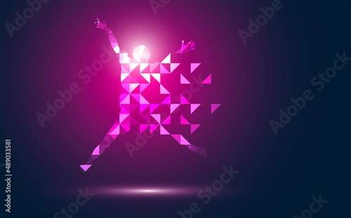 sagoma, silhouette, saltare