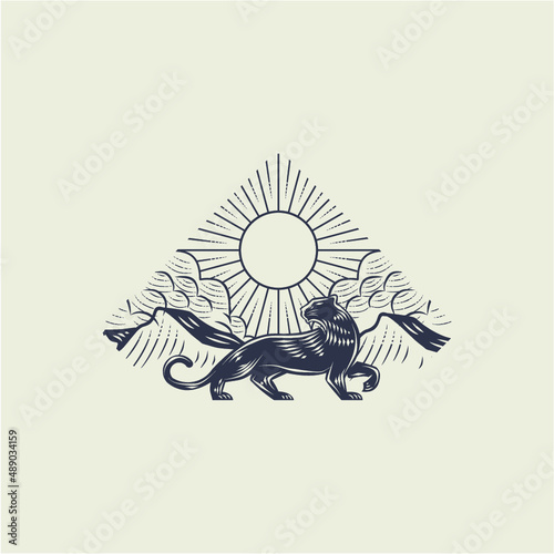 panther logo vector