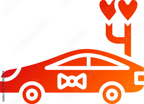 Wedding Car Icon Style