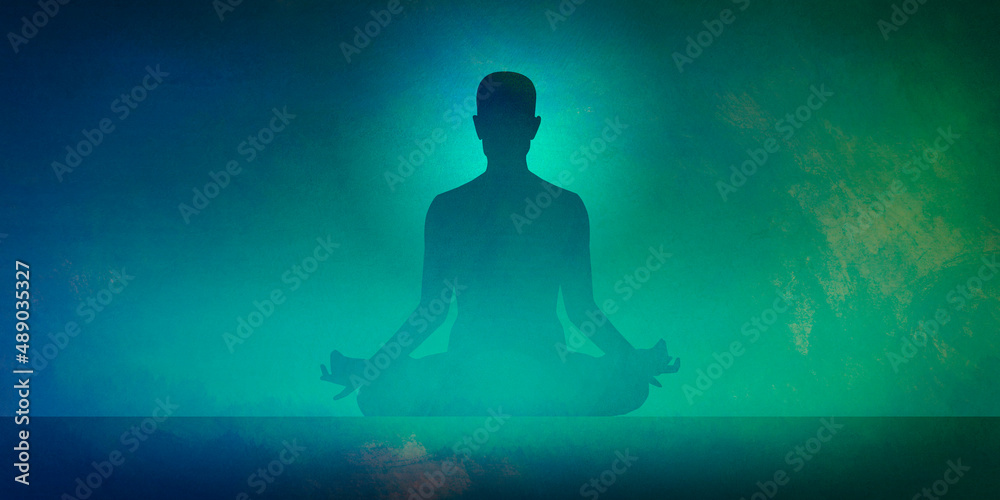 Yoga Meditation Practicing lotus Padmasana pose Yoga Meditation Practicing lotus Padmasana pose