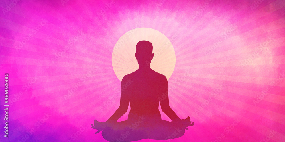 Yoga Meditation Practicing lotus Padmasana pose Yoga Meditation Practicing lotus Padmasana pose
