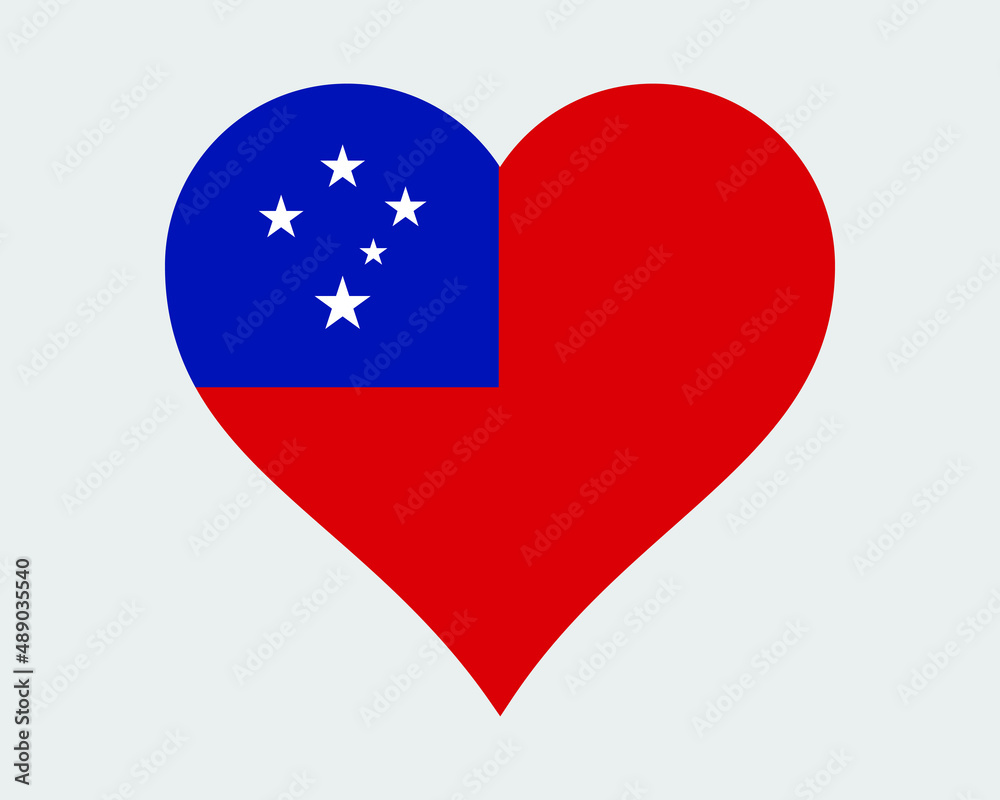 Samoa Heart Flag. Western Samoan Love Shape Country Nation National Flag. Independent State of Samoa Banner Icon Sign Symbol. EPS Vector Illustration. Samoa Heart Flag. Western Samoan Love Shape Country Nation National Flag. Independent State of Samoa Banner Icon Sign Symbol. EPS Vector Illustration.