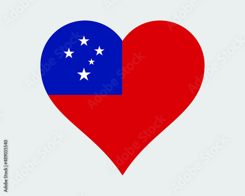Free Download Samoa Heart Flag. Western Samoan Love Shape Country Nation National Flag. Independent State of Samoa Banner Icon Sign Symbol. EPS Vector Illustration. - GFXLoad