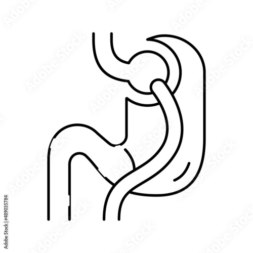 lacing bariatric line icon vector illustration