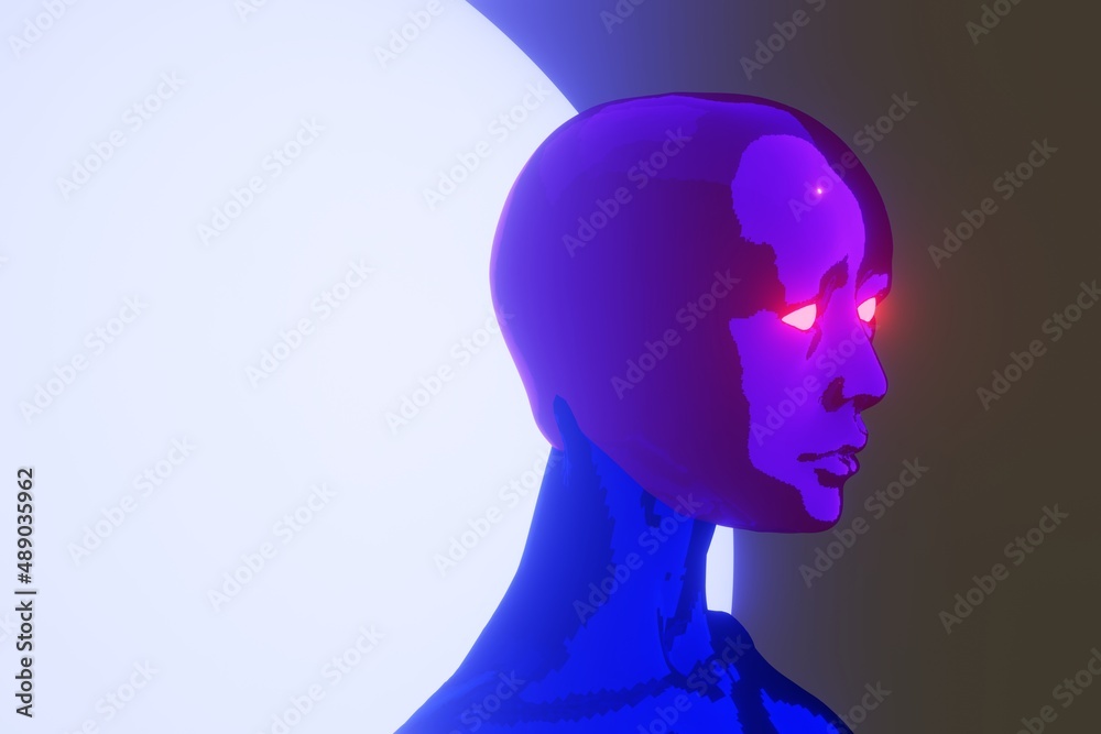 Female robot torso. 3d illustration. Female robot torso. 3d illustration.