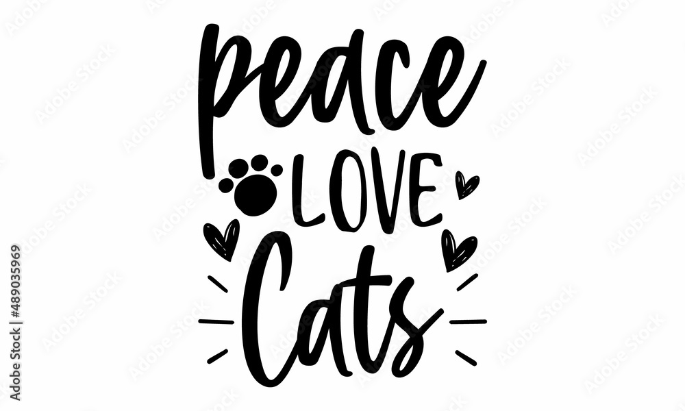 Peace Love Cats SVG