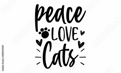 Peace Love Cats SVG