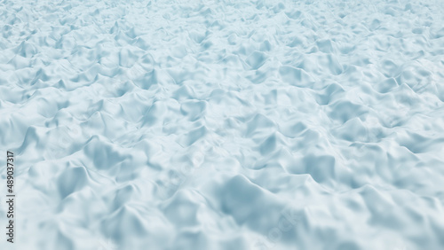 Abstract white background snow concept, 3d illustration