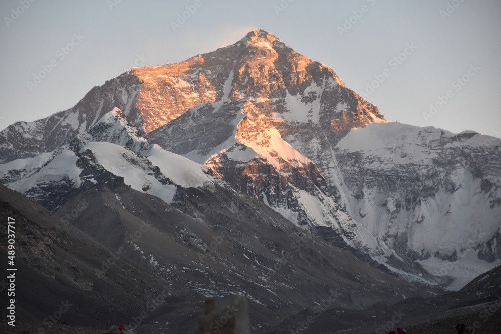 Mount Everest from the Tibet Side. 