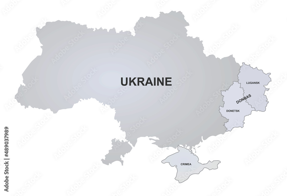 Obraz premium Ukraine grey map. vector illustration