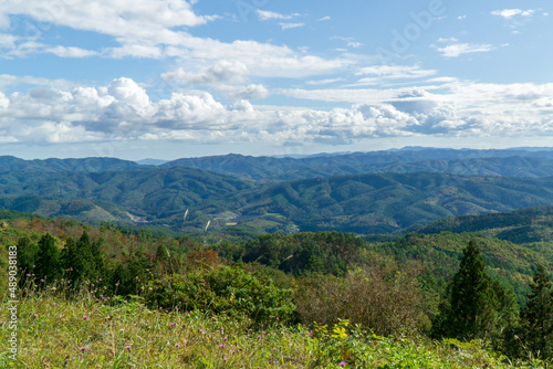 Views from the top of Mt Kogaisan, in Tome, a small town in rural Japan