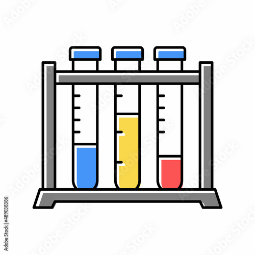 test tube rack color icon vector isolated illustration