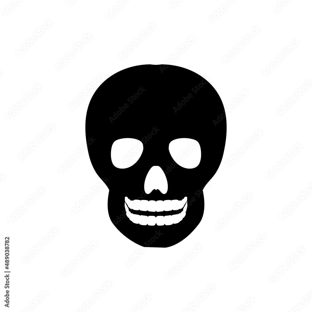 Silhouette skull. Symbol Halloween. Day of the dead skull.