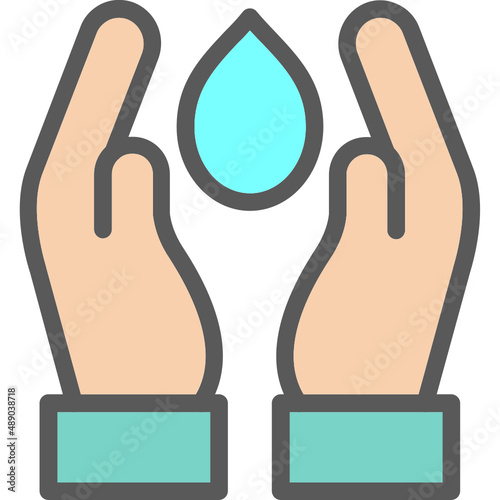 Hand Holding Water Icon