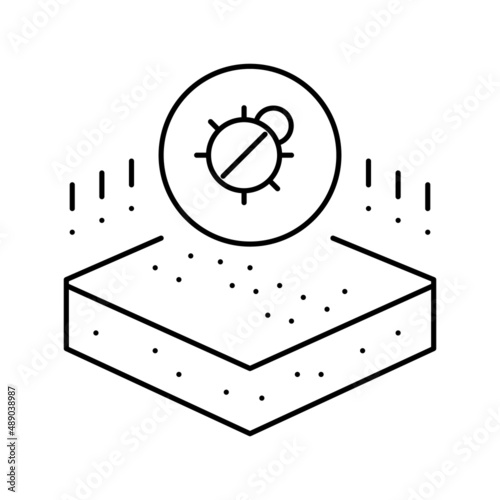 dangerous bug on soil line icon vector illustration