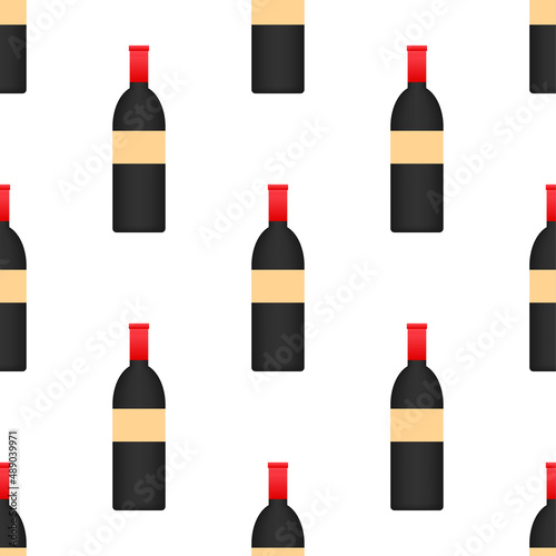 Wine waiter in flat style pettern. Vector illustration, flat. Vector wine glass icon