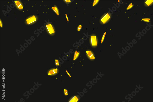 Falling gold bars vector illustration