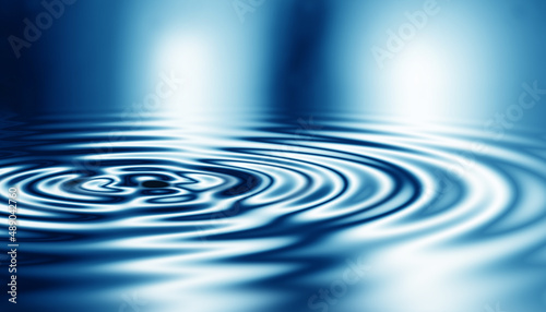 Blissful water ripples. Smoothly Animated Waves. © Yuri A/peopleimages.com